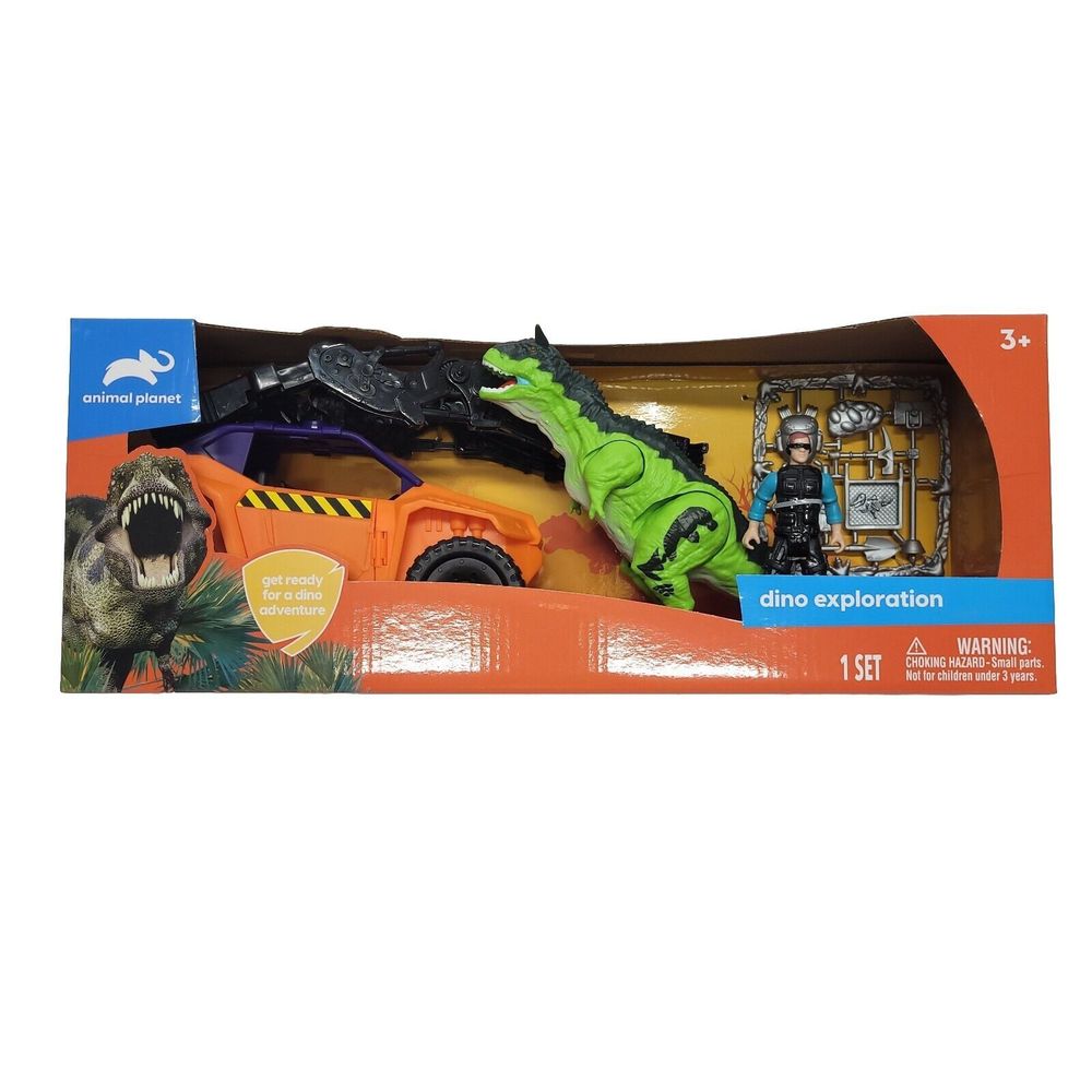 Animal Planet Dino Exploration Set  Vehicle, Figure, & Dinosaur Ages 3+